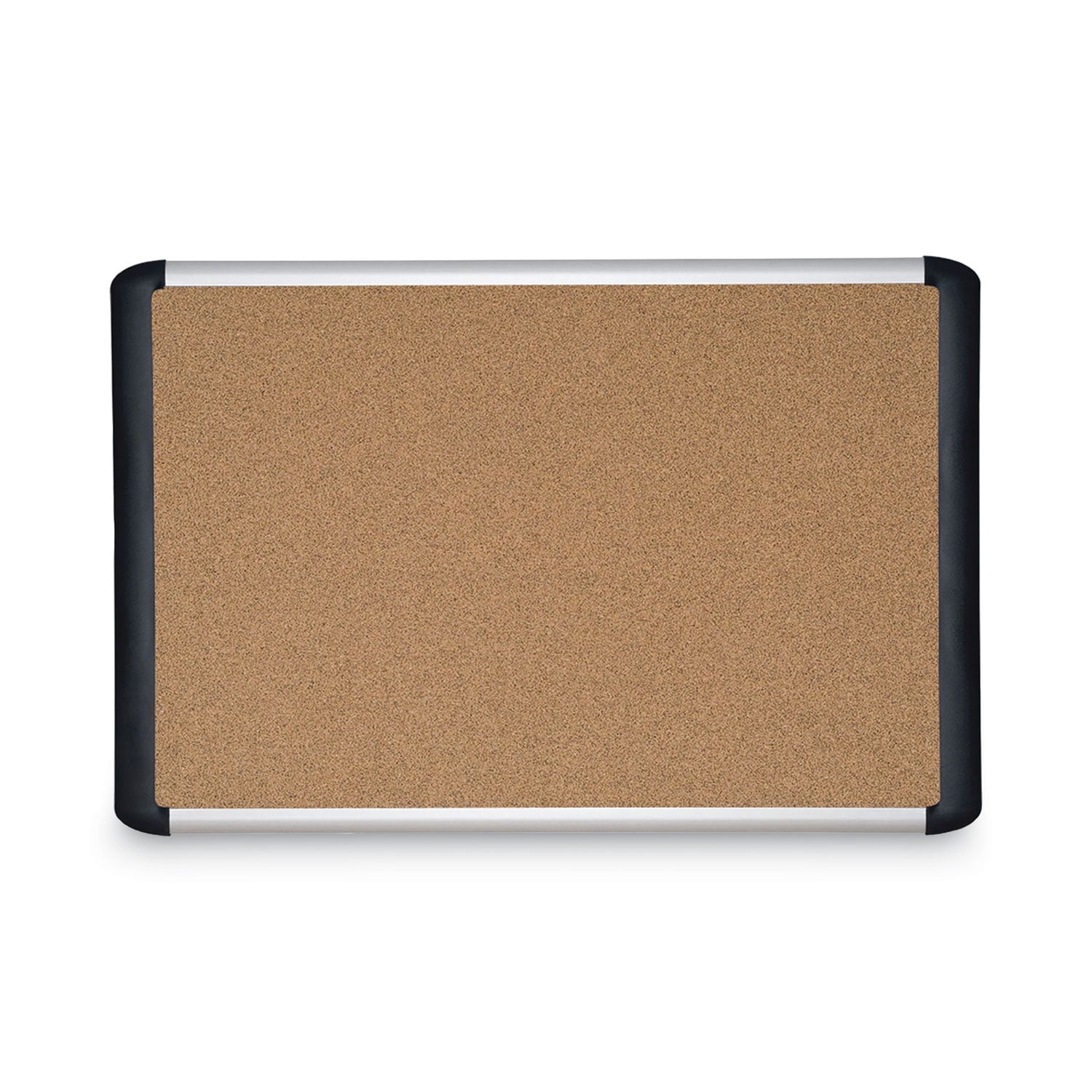 MasterVision 560375093354 48 in. x 36 in. Tech Cork Board - Tan Surface, Silver/Black Aluminum Frame