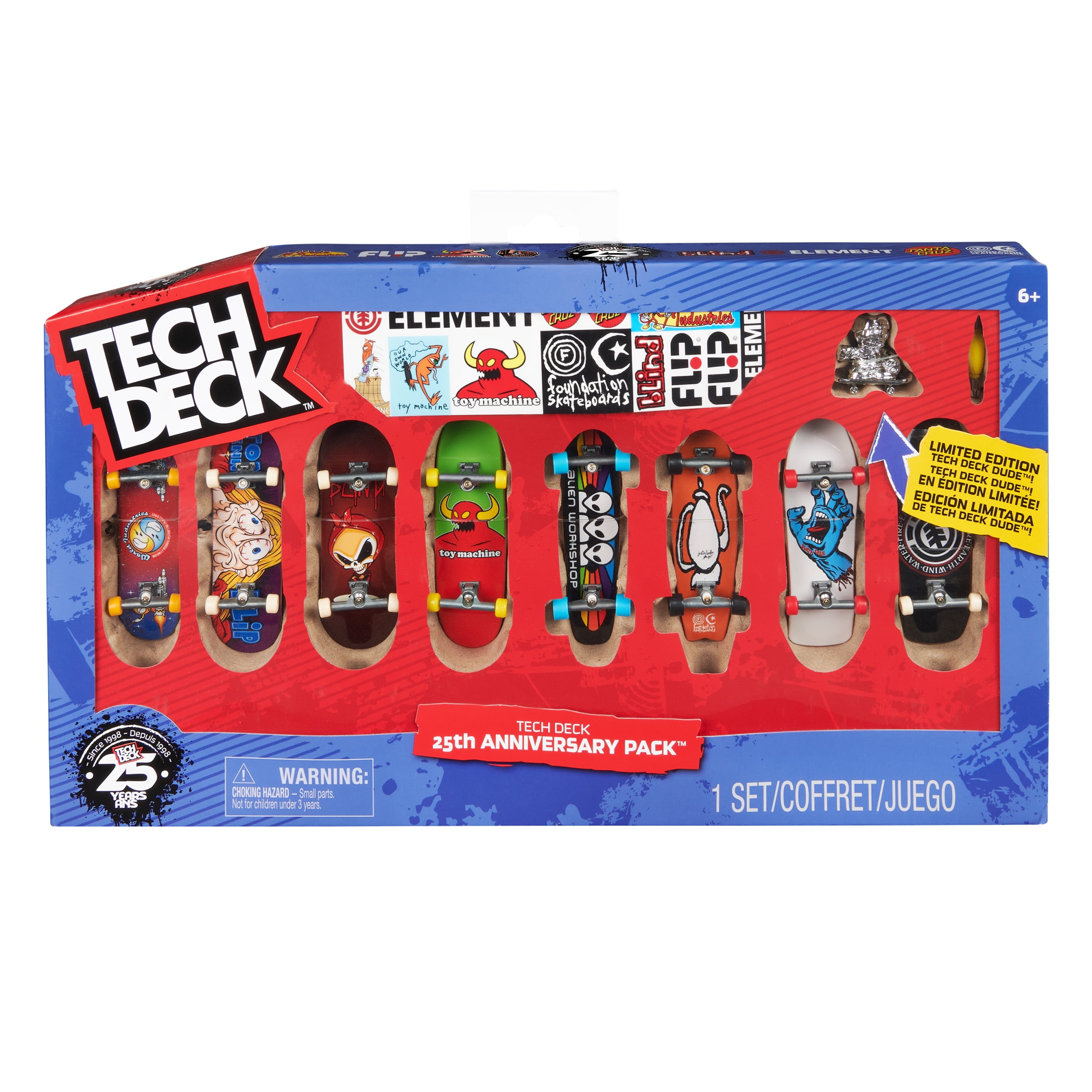 Tech Deck 25th Anniversary 8-Pack Fingerboards with Exclusive