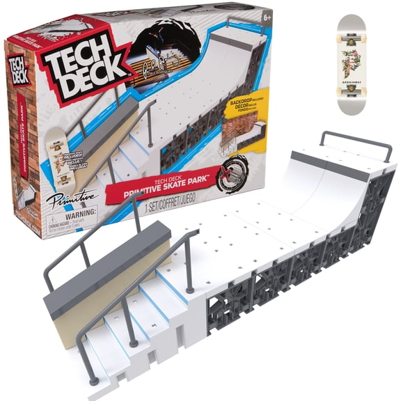 Tech Deck, Primitive X-Connect Customizable Ramp Playset and Fingerboard, for Ages 6 and up