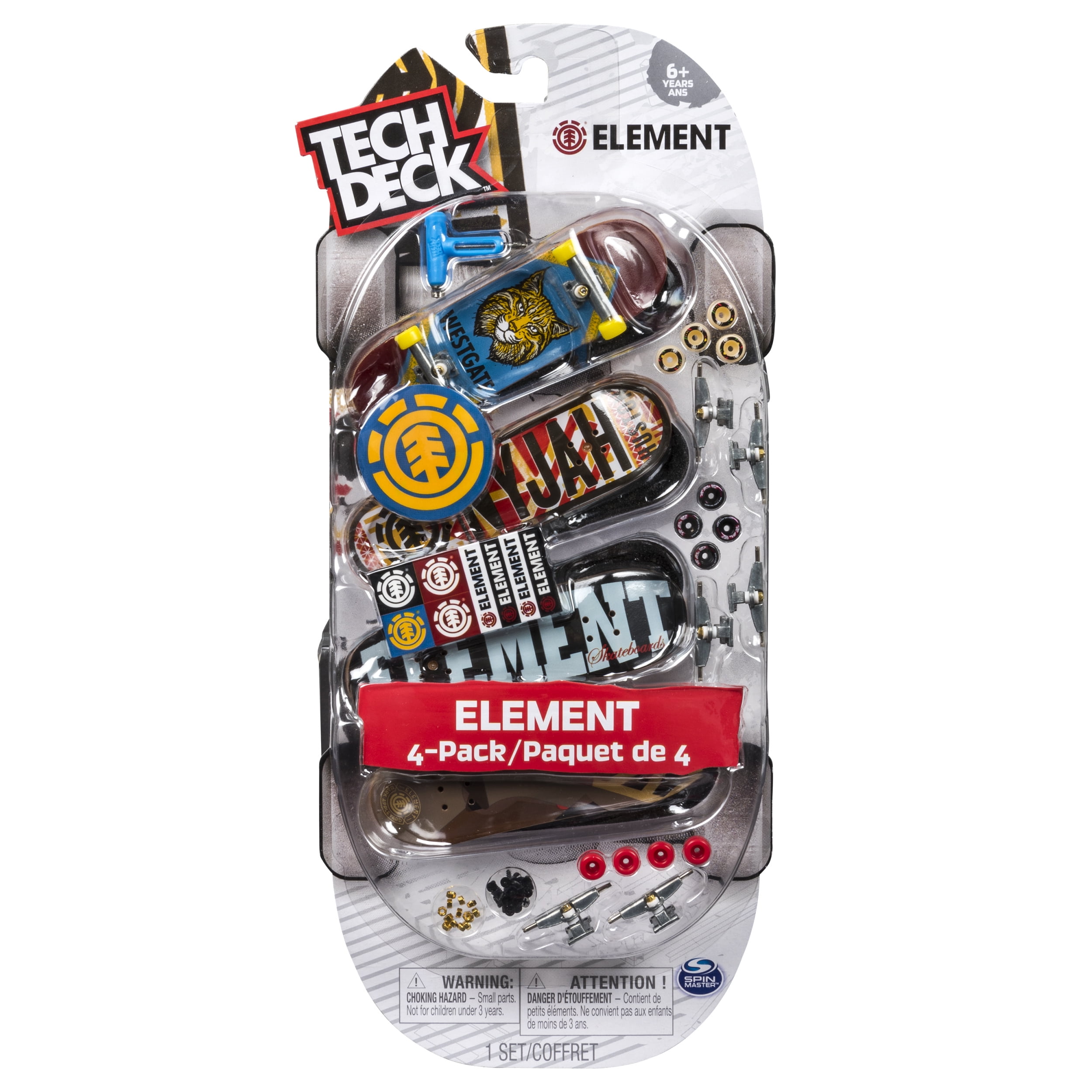 Tech Deck 96mm Fingerboards 4 Pack Element