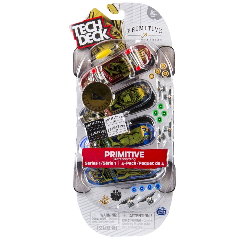 【希少・未使用品】STRUCTURE DECK 4種 TECH DECK 96mm Fingerboards 4-Pack Primitive Series with Grip Tape