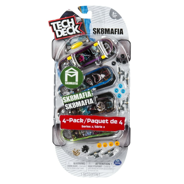 Tech Deck 96mm Fingerboards 4-Pack Sk8mafia Series with Graphics