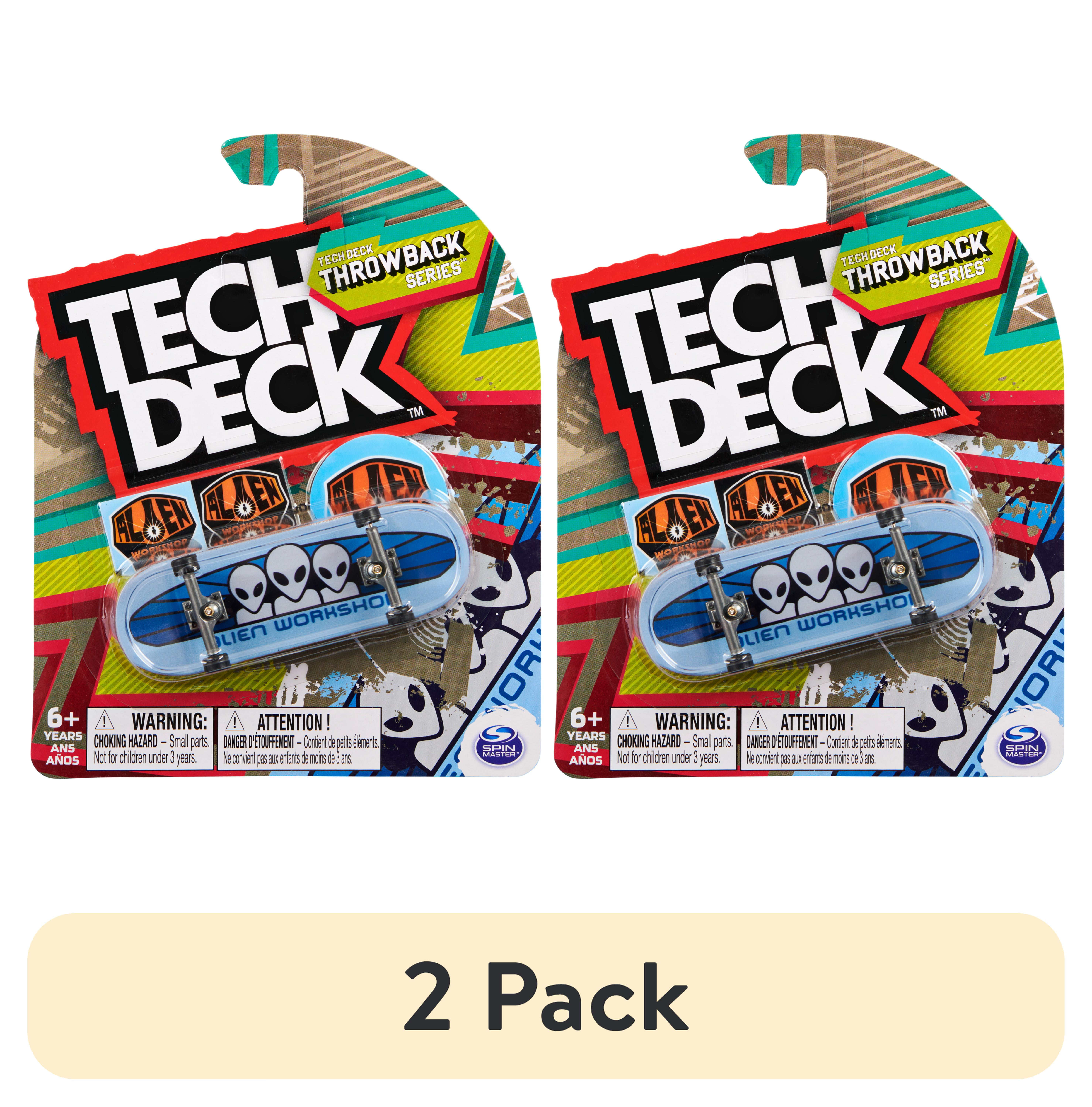 (2 pack) Tech Deck, 96mm Throwback Series Finger Skateboard (Styles May  Vary) 