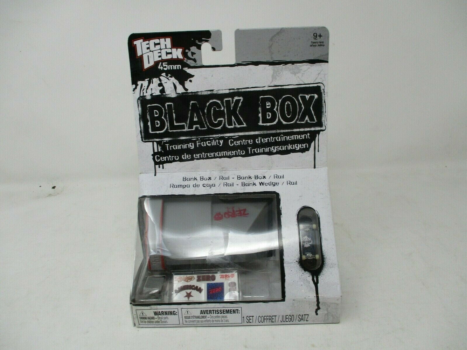 TECH DECK 5" x 5" Black Box Bank Rail Fingerboards Play Vehicles, Black, 1 lb