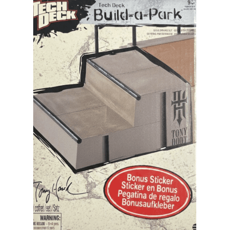 Tech Deck Build-a-Park Tony Hawk Skate Ramp Set with Bonus Sticker, Ages 9+
