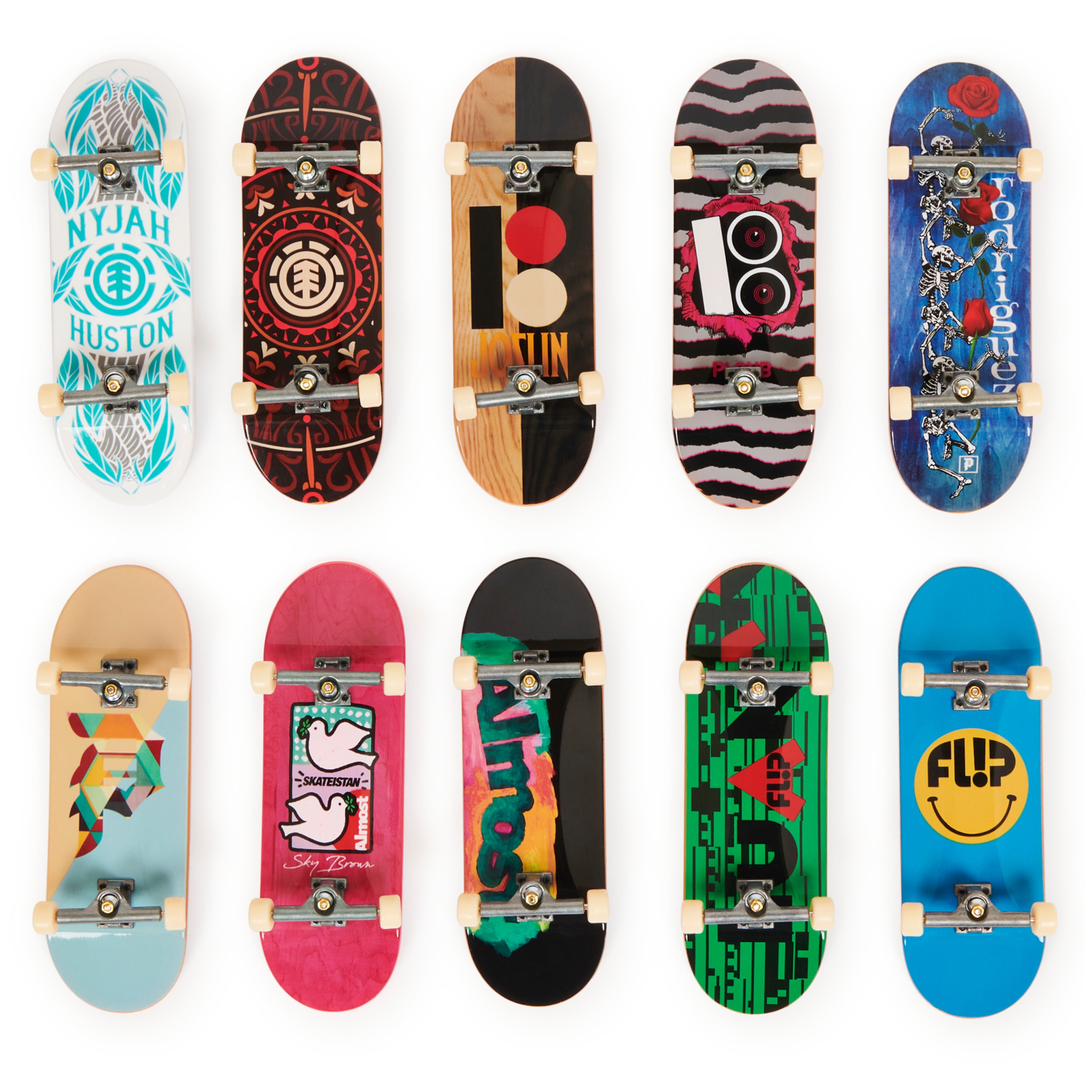 Tech Deck, DLX Pro 10Pack of Collectible Fingerboards, For Skate