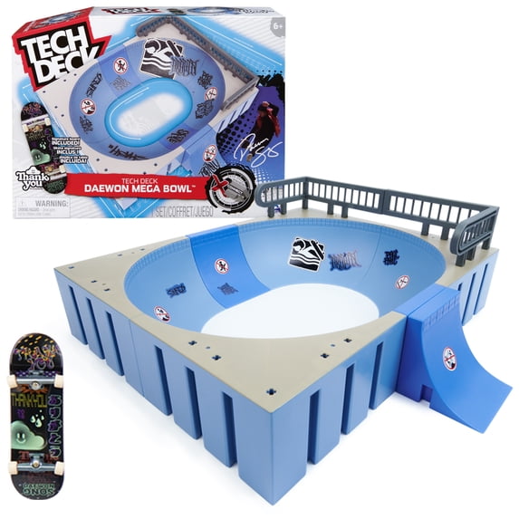 Tech Deck, Daewon X-Connect Mega Bowl Park Creator Fingerboard Ramp Playset, For Ages 6 and up