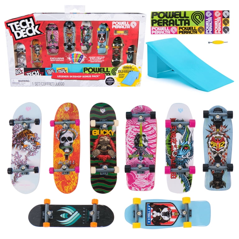 Tech Deck Powell Peralta Sk8shop Bonus pack with Ramp, Includes 8