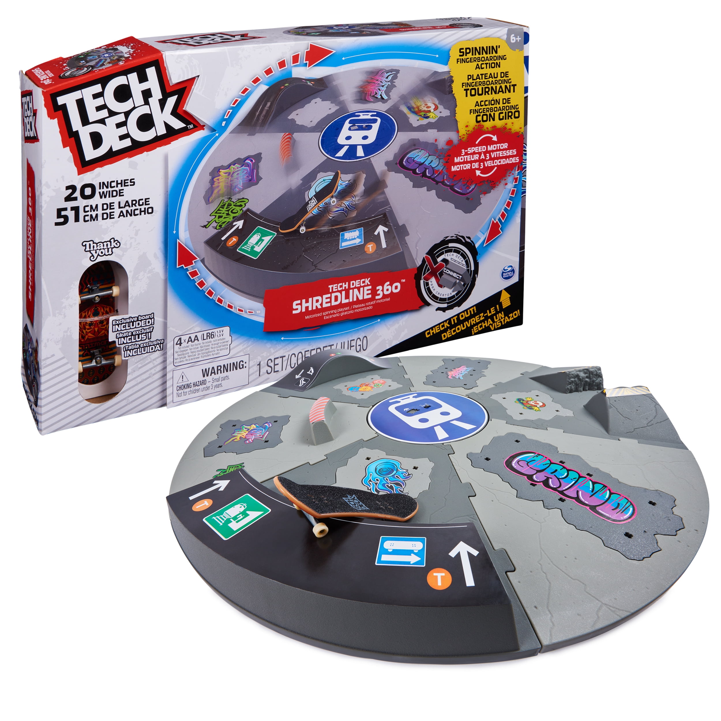 デバイスワークス　DECK＋バック＋SBS 3点セット Tech Deck, Shredline 360 Motorized Skate Park, X-Connect Creator
