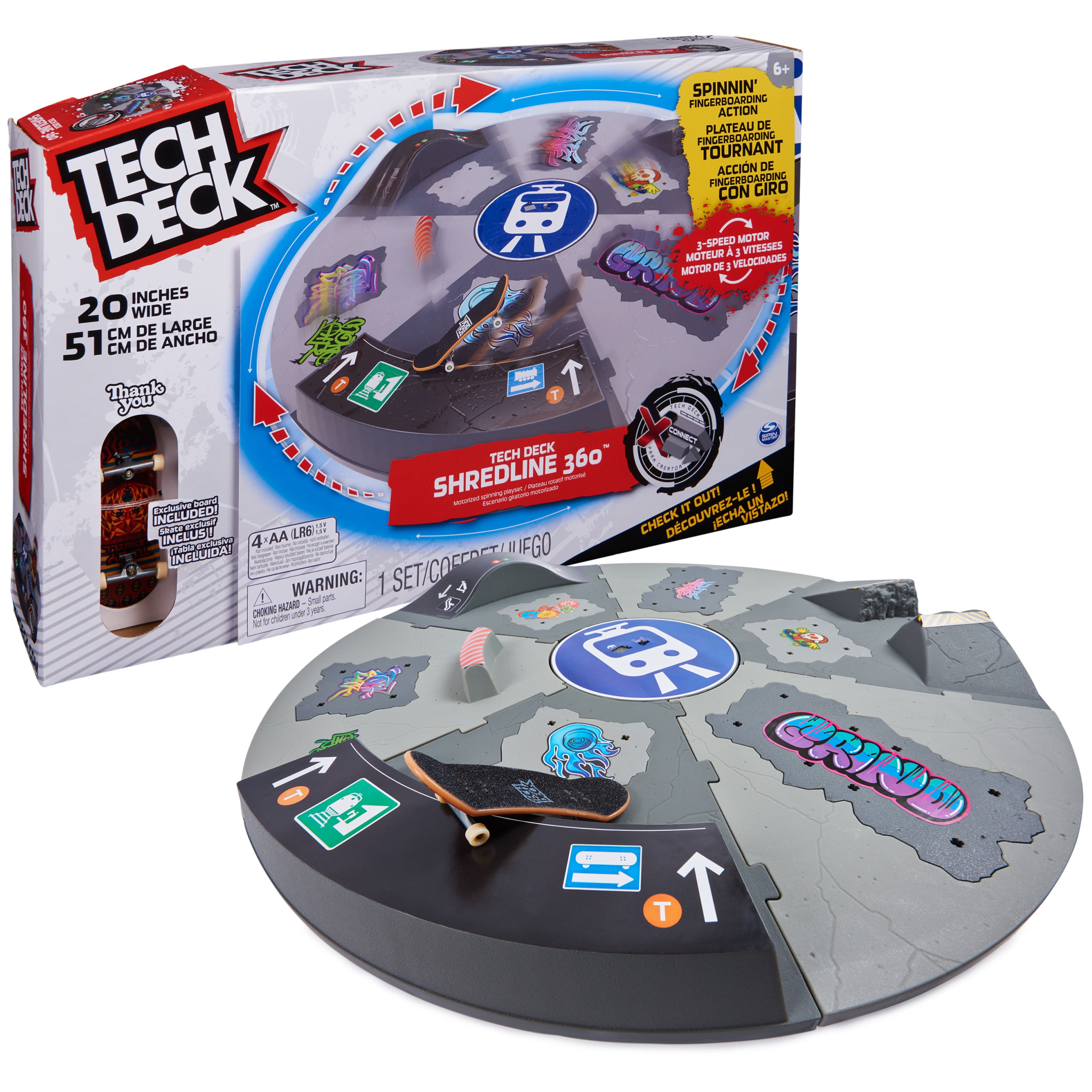 Tech Deck, Sk8 Garage X-Connect Park Creator, Customizable and Buildable  Ramp Set with Exclusive Fingerboard, Kids Toy for Boys and Girls Ages 6 and