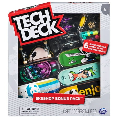 Tech Deck, Sk8shop Fingerboard Bonus Pack, Collectible and Customizable Mini Skateboards