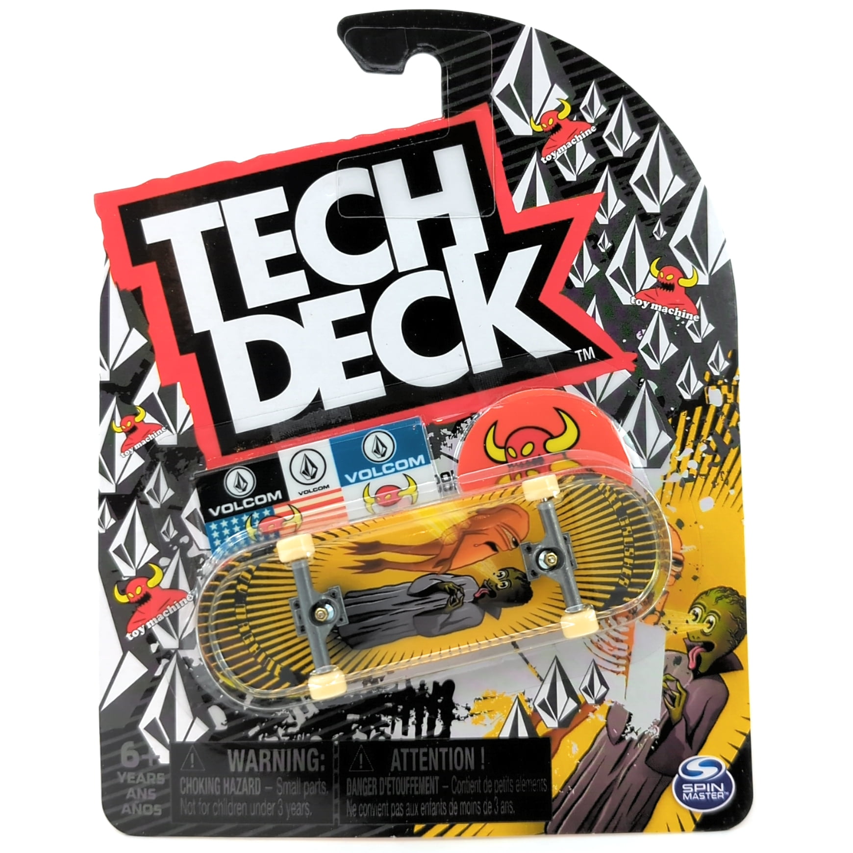 Tech Deck Toy Machine x Volcom Axel Crusher X-Ray Eyes Rare