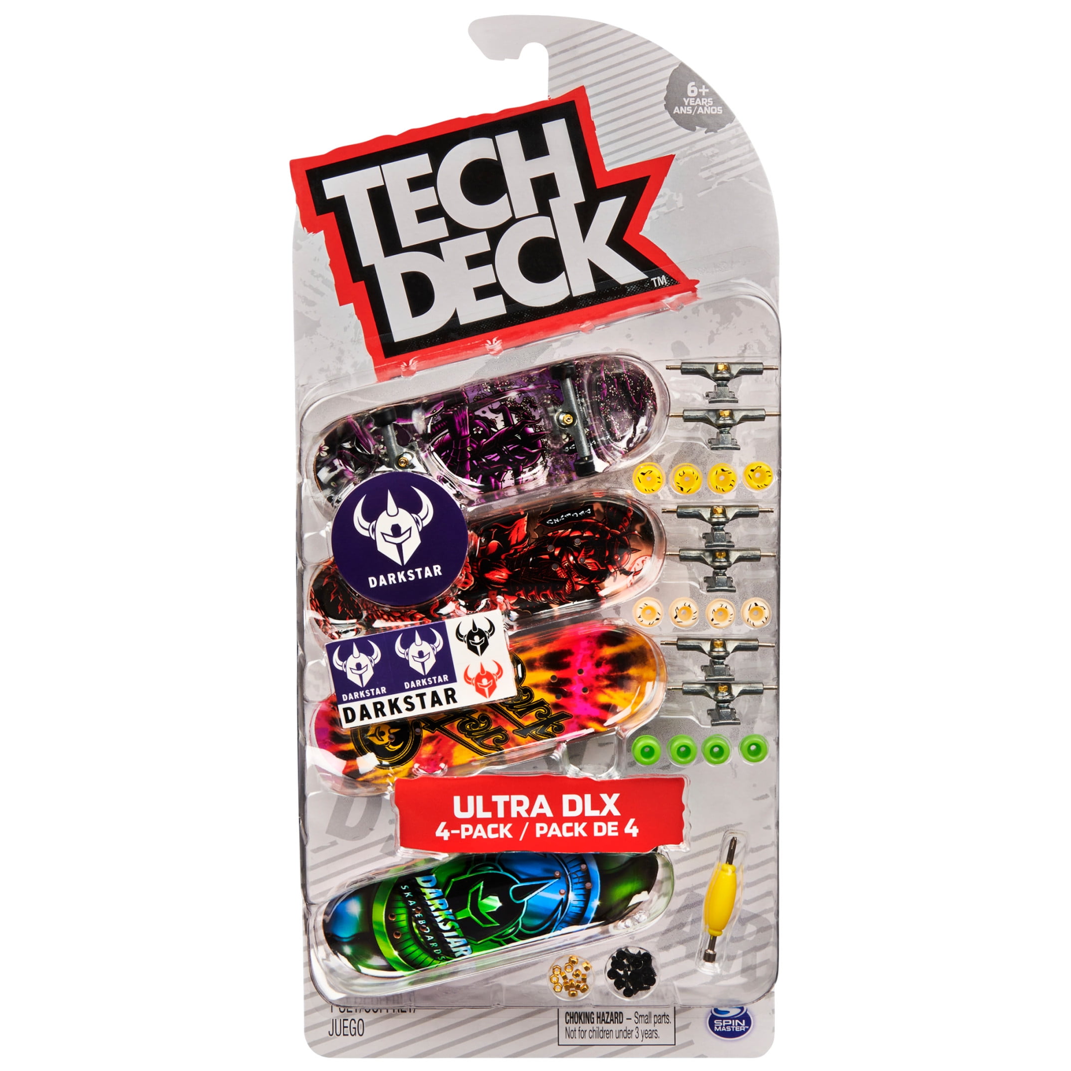 Tech Deck, Ultra DLX Fingerboard 4-Pack, Darkstar - Walmart.com