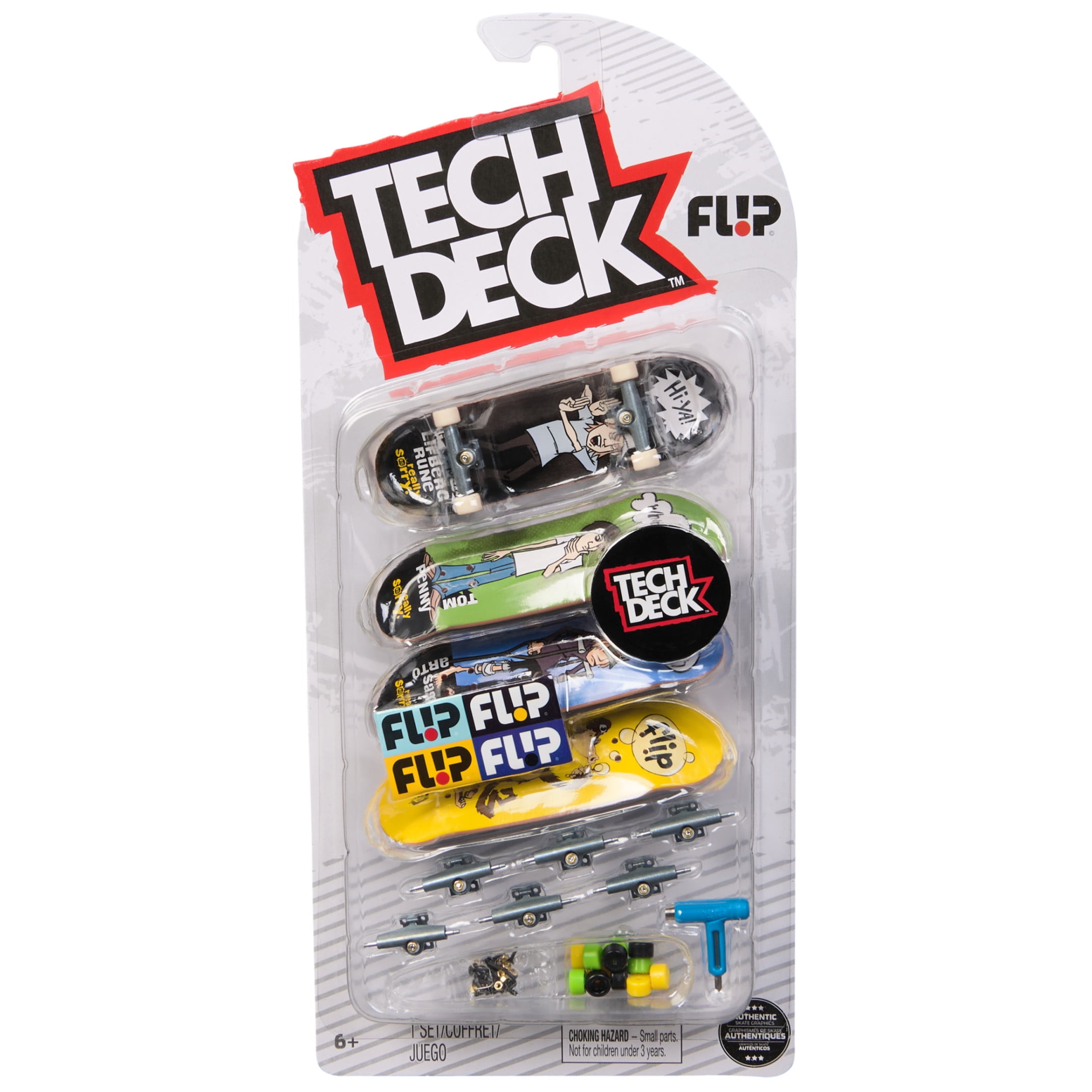 Tech Deck, Ultra DLX Fingerboard 4-Pack, FLIP Skateboards