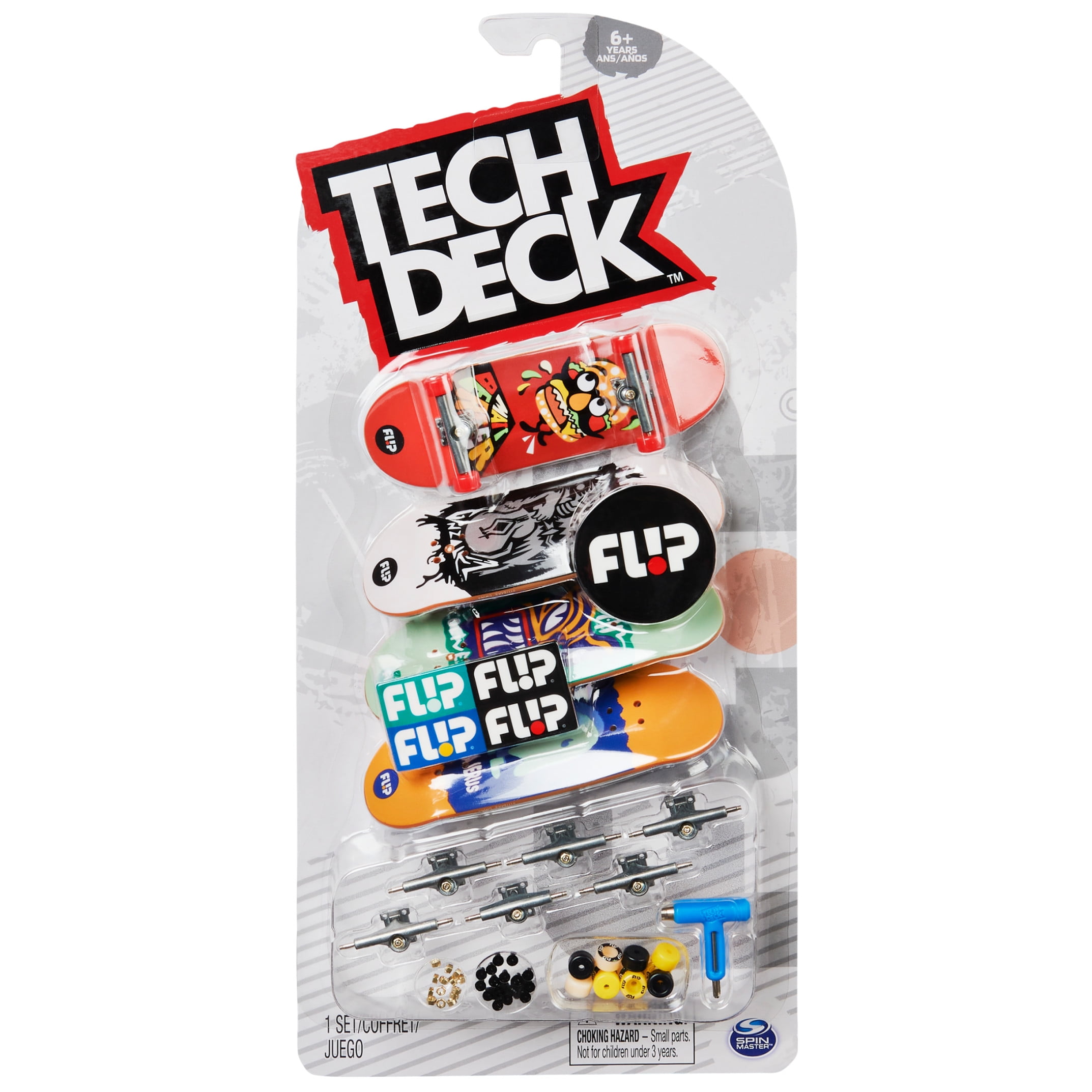 Tech Deck, Ultra DLX Fingerboard 4-Pack, Flip Skateboards