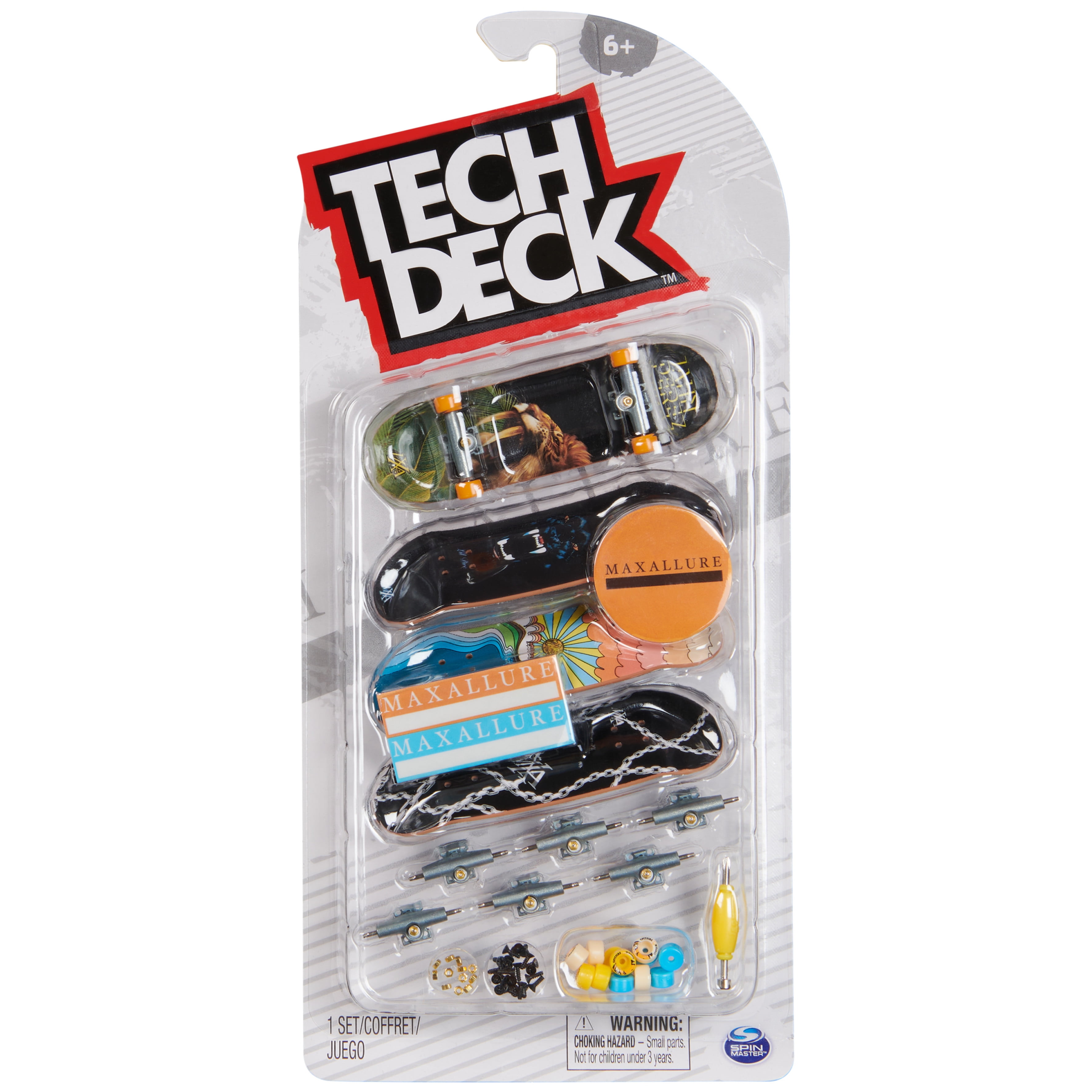 Tech Deck, Ultra DLX Fingerboard 4-Pack, Maxallure Skateboards, Collectible and Customizable Mini Skateboards, Kids Toys for Ages 6 and up Tech Deck, Ultra DLX Fingerboard 4-Pack, Maxallure Skateboards, Collectible and Customizable Mini Skateboards, Kids Toys for Ages 6 and up