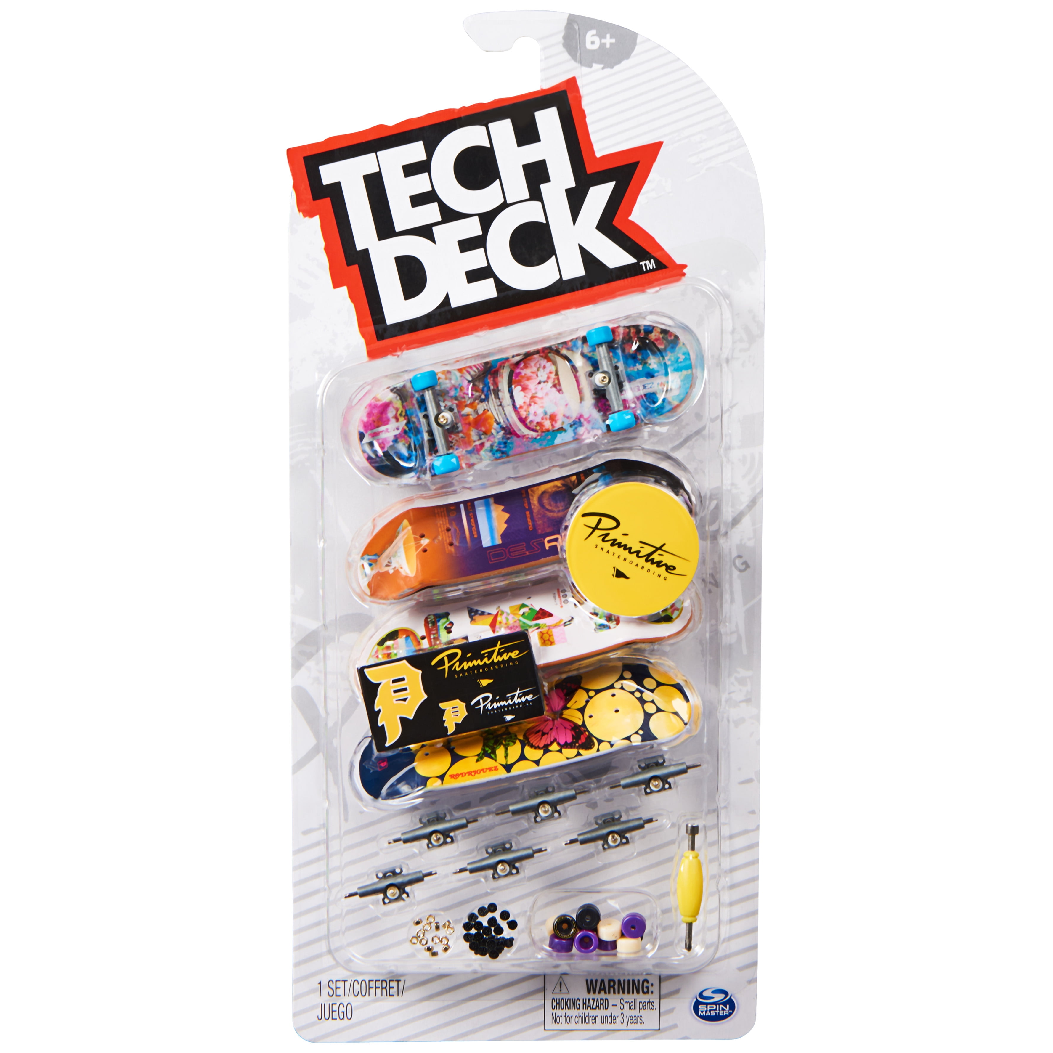 Tech Deck, Ultra DLX Fingerboard 4-Pack, Primitive Skateboards