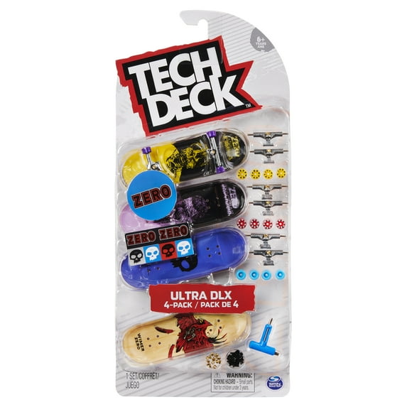 Tech Deck, Ultra DLX Fingerboard 4-Pack, Zero