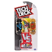Tech Deck VS Series Santa Cruz Skateboards Screaming Hand and Classic Dot Fingerboard 2-Pack, Obstacle and Challenge Card Set