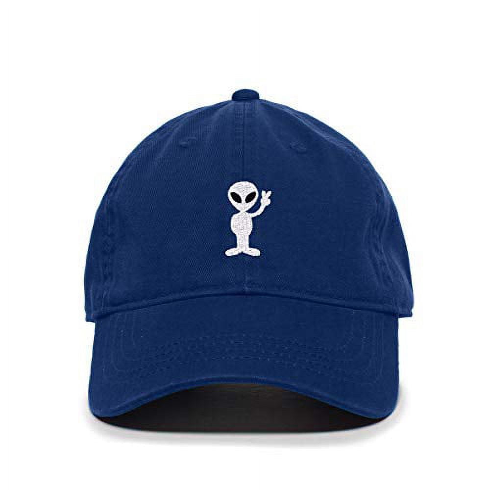 Peace Sign Vintage Dad Hat - Black Embroidered Cotton Adjustable Baseball Cap