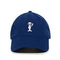 thumbnail image 1 of Tech Design Alien Peace Sign Baseball Cap Embroidered Cotton Adjustable Dad Hat Royal Blue, 1 of 1