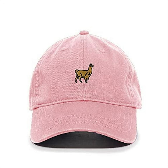 Tech Design Alpaca Baseball Cap Embroidered Cotton Adjustable Dad Hat Light Pink