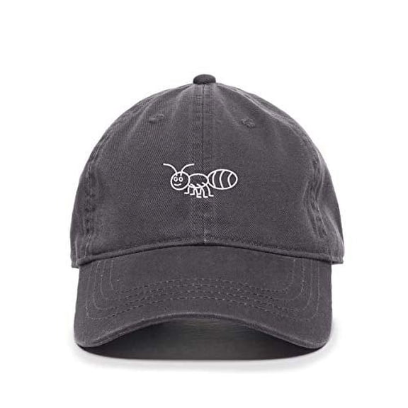 Tech Design Ant Baseball Cap Embroidered Cotton Adjustable Dad Hat Charcoal