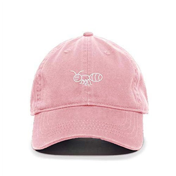 Tech Design Ant Baseball Cap Embroidered Cotton Adjustable Dad Hat Light Pink