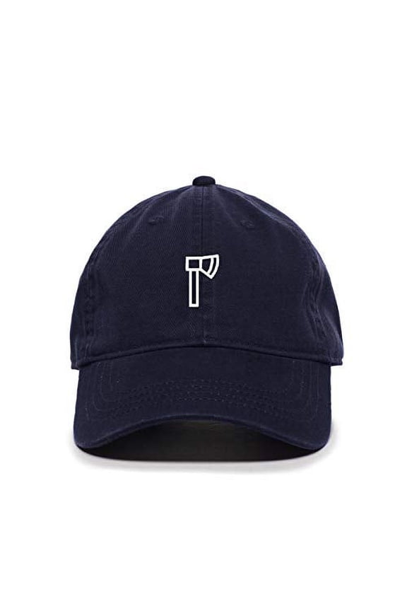 Axe Baseball Cap Embroidered Cotton Adjustable Dad Hat Navy