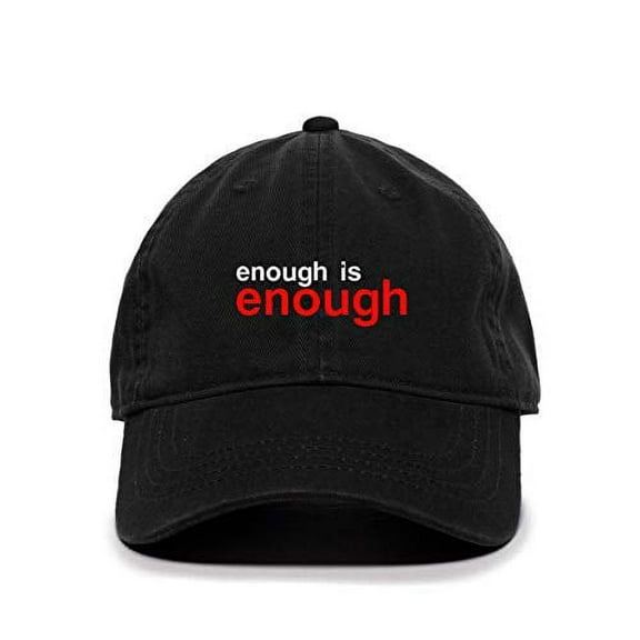 Tech Design BLM Enough is Enough Baseball Cap Embroidered Cotton Adjustable Dad Hat Black