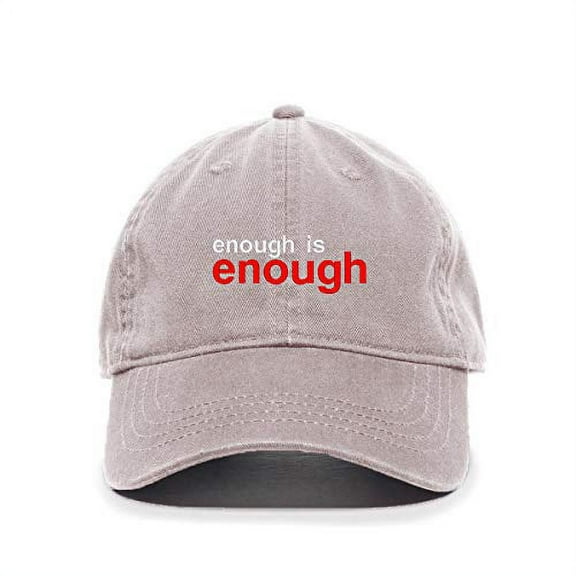 Tech Design BLM Enough is Enough Baseball Cap Embroidered Cotton Adjustable Dad Hat Light Grey