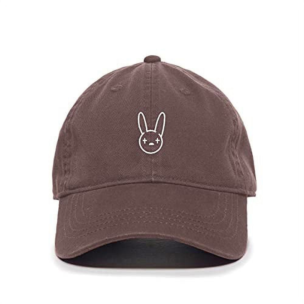 Tech Design Bad Bunny Baseball Cap Embroidered Cotton Adjustable Dad Hat  Black