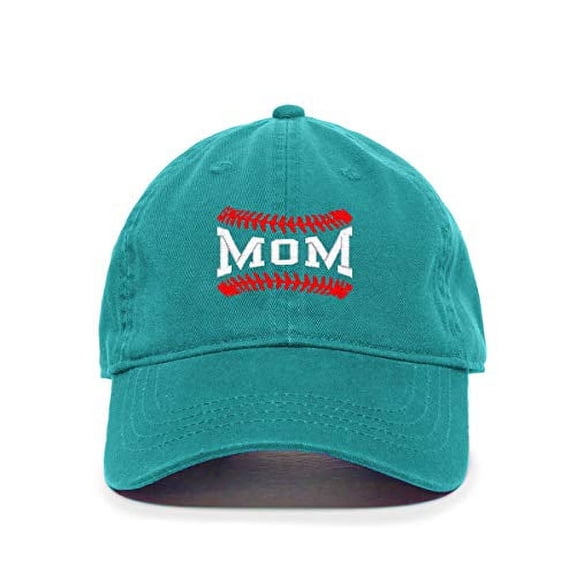 Tech Design Baseball Mom Baseball Cap Embroidered Cotton Adjustable Dad Hat Teal