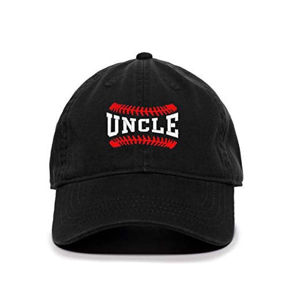 Tech Design Baseball Uncle Baseball Cap Embroidered Cotton Adjustable Dad Hat Black