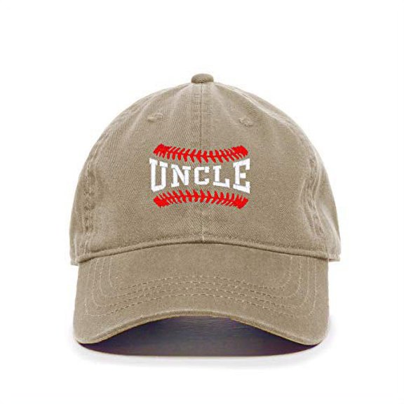 Tech Design Baseball Uncle Baseball Cap Embroidered Cotton Adjustable Dad Hat Khaki