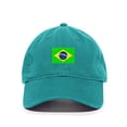 thumbnail image 1 of Tech Design Brazil Flag Baseball Cap Embroidered Cotton Adjustable Dad Hat Teal, 1 of 1