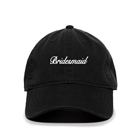 Tech Design Bridesmaid Baseball Cap Embroidered Cotton Adjustable Dad Hat Black