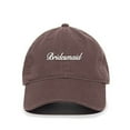 thumbnail image 1 of Tech Design Bridesmaid Baseball Cap Embroidered Cotton Adjustable Dad Hat Brown, 1 of 1