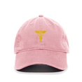 thumbnail image 1 of Tech Design Caduceus Baseball Cap Embroidered Cotton Adjustable Dad Hat Light Pink, 1 of 1