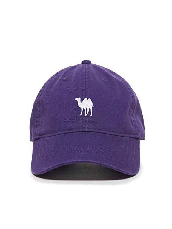 Camel Baseball Cap Embroidered Cotton Adjustable Dad Hat