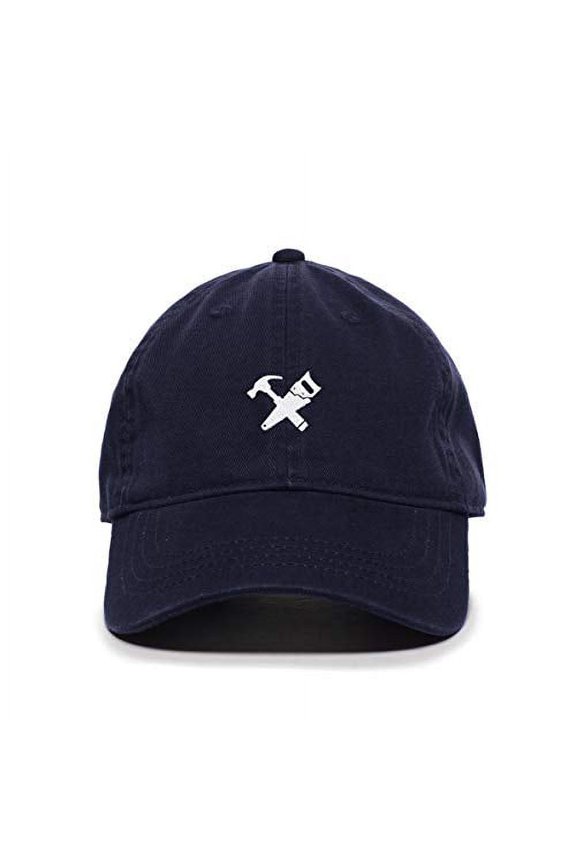 Carpenter Baseball Cap Embroidered Cotton Adjustable Dad Hat Navy