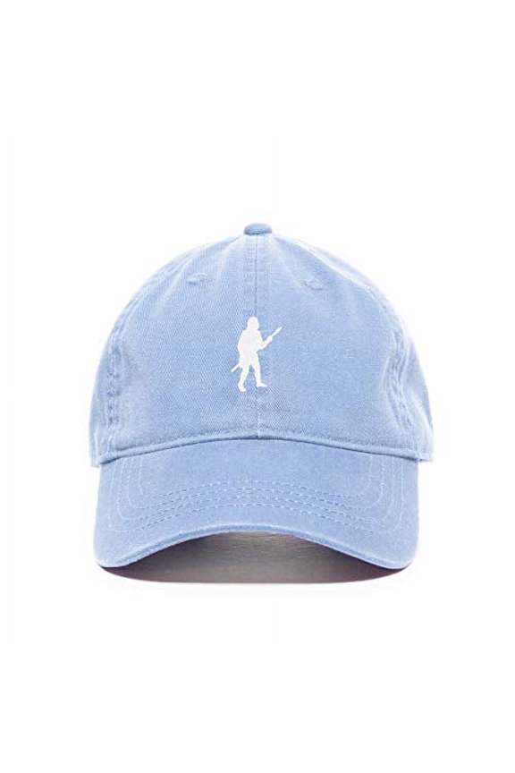 Caveman Baseball Cap Embroidered Cotton Adjustable Dad Hat Light Blue