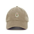 thumbnail image 1 of Tech Design Christmas Tree Baseball Cap Embroidered Cotton Adjustable Dad Hat Khaki, 1 of 1