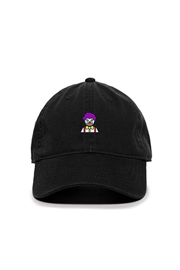 Circus Clown Baseball Cap Embroidered Cotton Adjustable Dad Hat Black