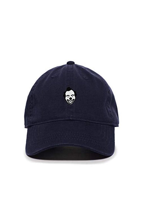 Clown Face Baseball Cap Embroidered Cotton Adjustable Dad Hat Navy