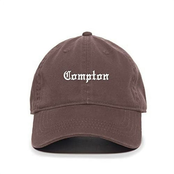 Tech Design Compton Baseball Cap Embroidered Cotton Adjustable Dad Hat Brown