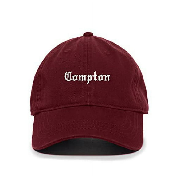 Tech Design Compton Baseball Cap Embroidered Cotton Adjustable Dad Hat Burgundy