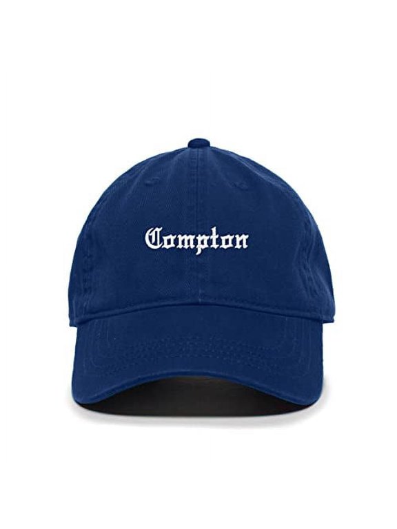 Compton Baseball Cap Embroidered Cotton Adjustable Dad Hat Royal Blue