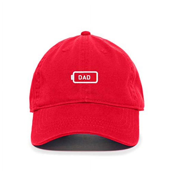 Tech Design Dad Battery Dying Baseball Cap Embroidered Cotton Adjustable Dad Hat