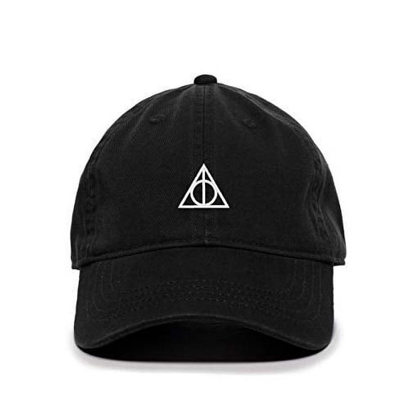 Tech Design Deathly Hallows Baseball Cap Embroidered Cotton Adjustable Dad Hat Black